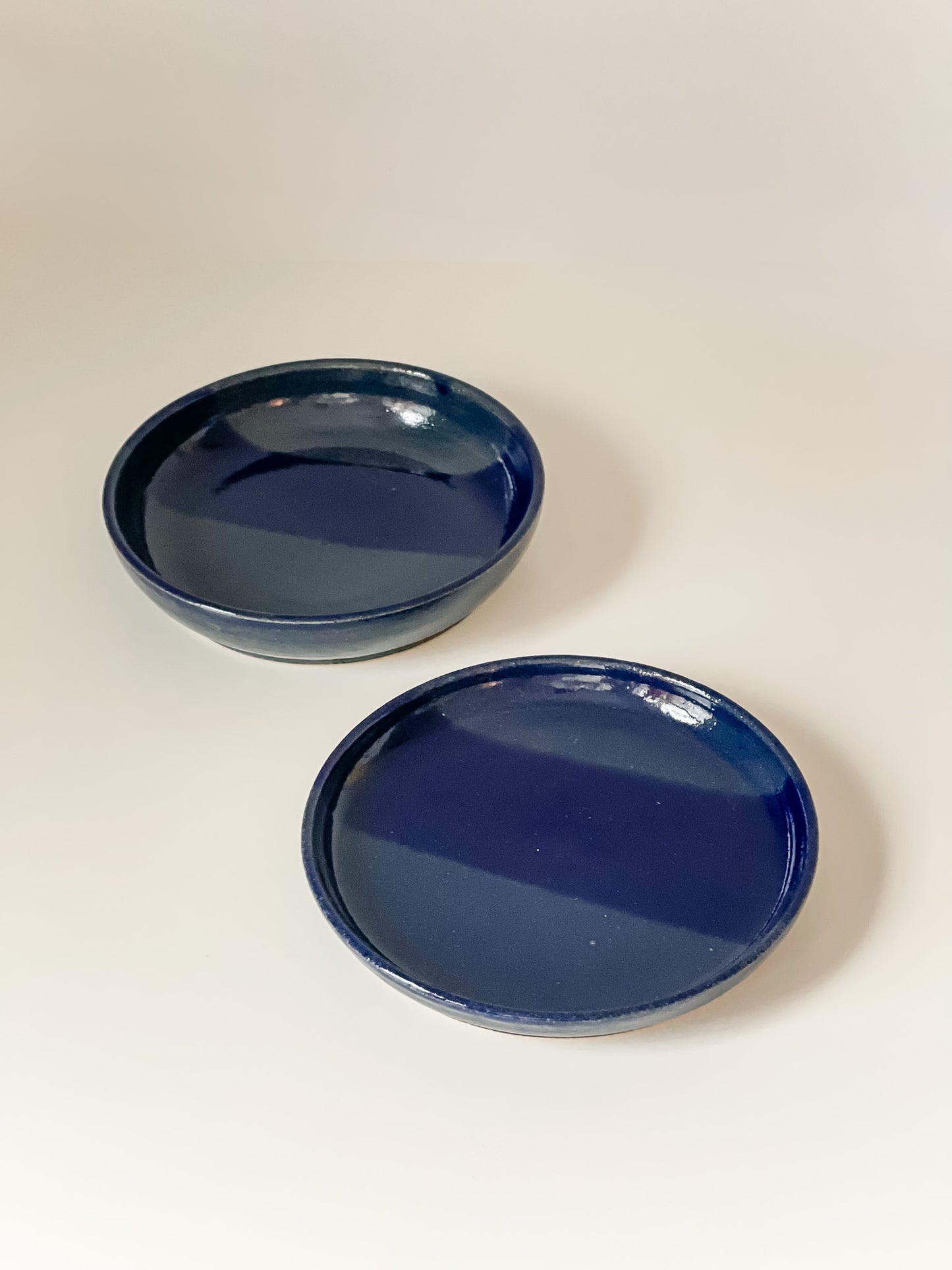 Saucer - Blue Glazed Ceramic